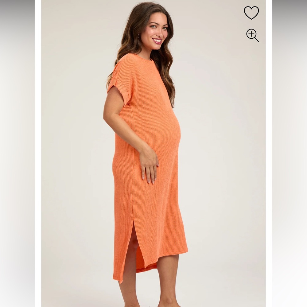 Pink blush maternity dress